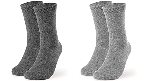 2 Paar Alpaka Wollsocken Herren atmungsaktive Kuschelsocken Wolle anthrazit grau 39 40 41 42 von Piarini