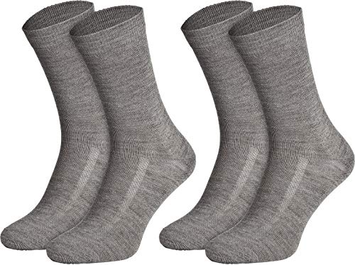 Piarini 2 Paar Männer Business Socken Anzug Socken atmungsaktiv dünn grau 39-42 von Piarini