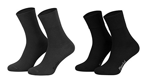 35-38 - 8 Paar Business Socken, Anzugsocken ohne Gummibund Baumwolle - Herren Damen - 8er Pack - 4xschwarz 4xanthrazit von Piarini