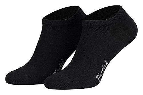 Piarini 35-38/8 Paar Sneaker-Socken Sportsocken Baumwolle ohne Naht kurz Damen Schwarz von Piarini