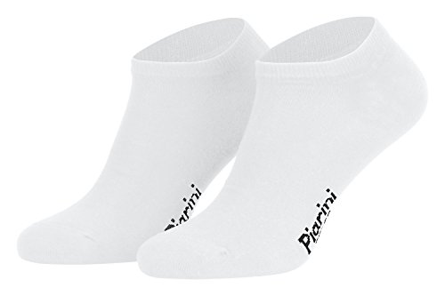 Piarini 35-38/8 Paar Sneaker-Socken Sportsocken Baumwolle ohne Naht kurz Damen Weiß von Piarini