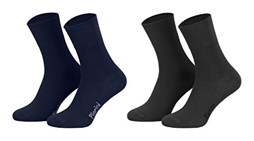 39-42 - 8 Paar Business Socken, Anzugsocken ohne Gummibund Baumwolle - Herren Damen - 8er Pack - 4xanthrazit 4xmarine von Piarini