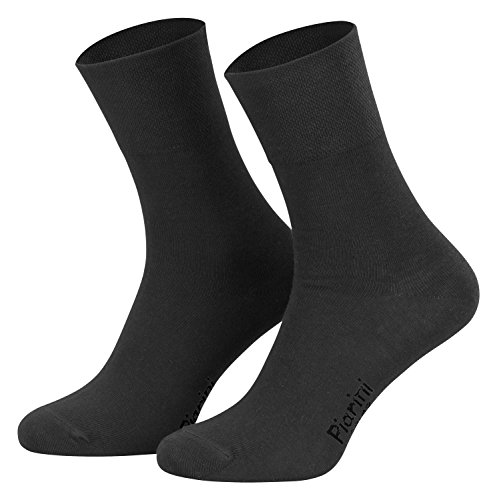 39-42 - 8 Paar Business Socken, Anzugsocken ohne Gummibund Baumwolle - Herren Damen - 8er Pack - anthrazit von Piarini