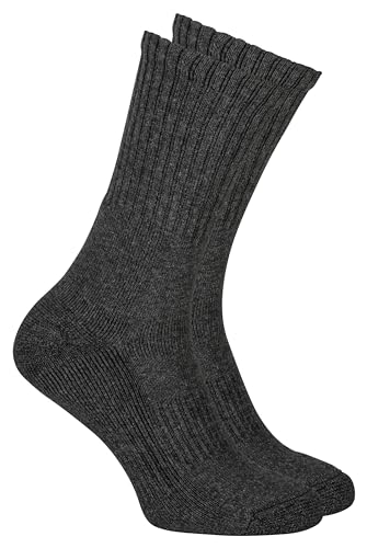 Piarini 4 Paar warme Herrensocken Frotteesohle Baumwolle Herren Arbeitssocken verstärkter Ferse Spitze anthrazit 39-42 von Piarini