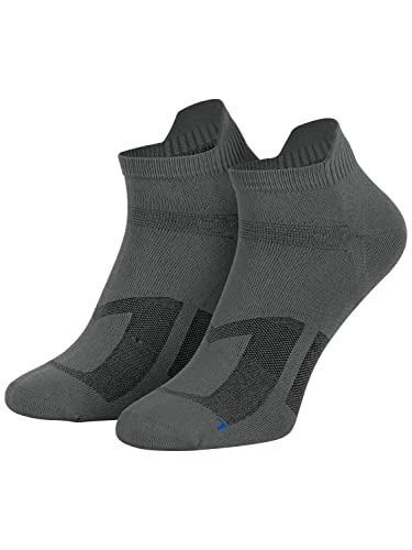 Laufsocken I 3 Paar I Damen & Herren I Atmungsaktive Antiblasen Sportsocken I Für Freizeit- & Profiläufer I grau 35-38 von Piarini