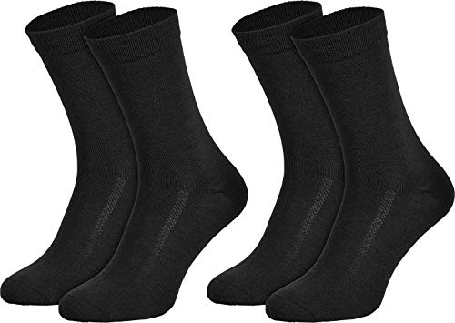 Piarini 2 Paar Businesssocken Herren Anzugsocken atmungsaktiv schwarz 39-42 von Piarini