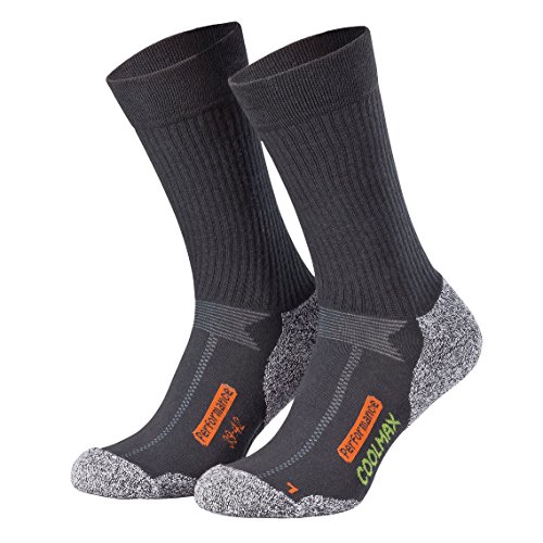Piarini 2 Paar Coolmax Wandersocken Outdoorsocken Funktionssocken lang anthrazit 39-42 Piarini 2 Paar Coolmax Wandersocken Outdoorsocken Funktionssocken lang anthrazit 39-42 von Piarini