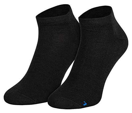 Piarini 3 Paar Schwarze Sneaker Socken Damen Herren Merino Sneaker Socken 68% Merinowolle Atmungsaktive Freizeitsocken 35 36 37 38 von Piarini