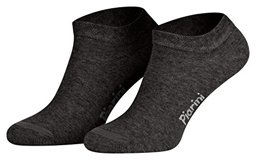 Piarini 35-38/8 Paar Sneaker-Socken Sportsocken Baumwolle ohne Naht kurz Damen Anthrazit von Piarini