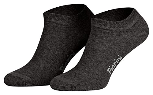 Piarini 47-50/8 Paar Sneaker-Socken Sportsocken Baumwolle ohne Naht kurz Herren Anthrazit von Piarini