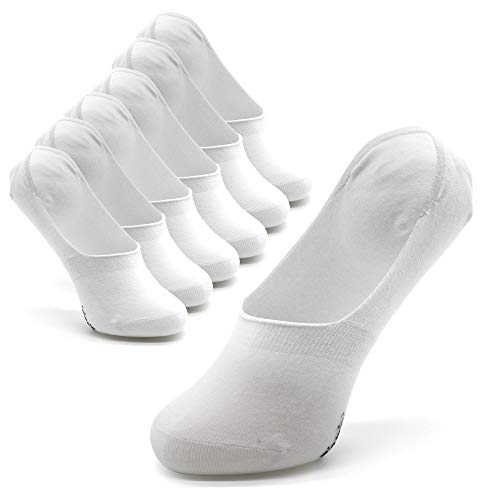 Piarini 6 Paar Invisible Socks Unsichtbare Füßlinge Männer Herren Sneakersocken weiß 47 48 49 50 von Piarini