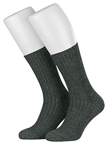 Piarini 6 Paar Norwegersocken Herren ohne Gummibund venenfreundlich Arbeitssocken Frotteesohle robust Wolle warme Wintersocken Schafwolle oliv 47 48 49 50 von Piarini