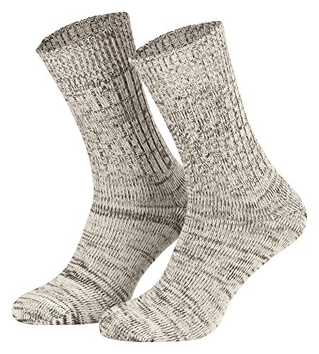 Piarini Baumwollsocken Jeanssocken für Herren und Damen aus atmungsaktive Baumwolle - 5er Pack - Natur Gr. 47-50 von Piarini