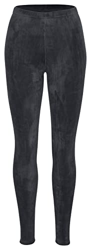 Piarini Winter Leggings Teddy Innenfleece - Thermo Leggings extra kuschelig warm in Anthrazit Gr.L-XL von Piarini