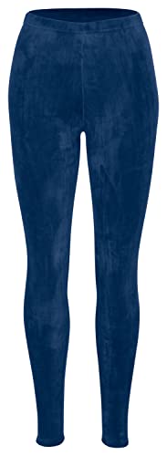 Piarini Winter Leggings Teddy Innenfleece - Thermo Leggings extra kuschelig warm in Blau Gr.S-M von Piarini