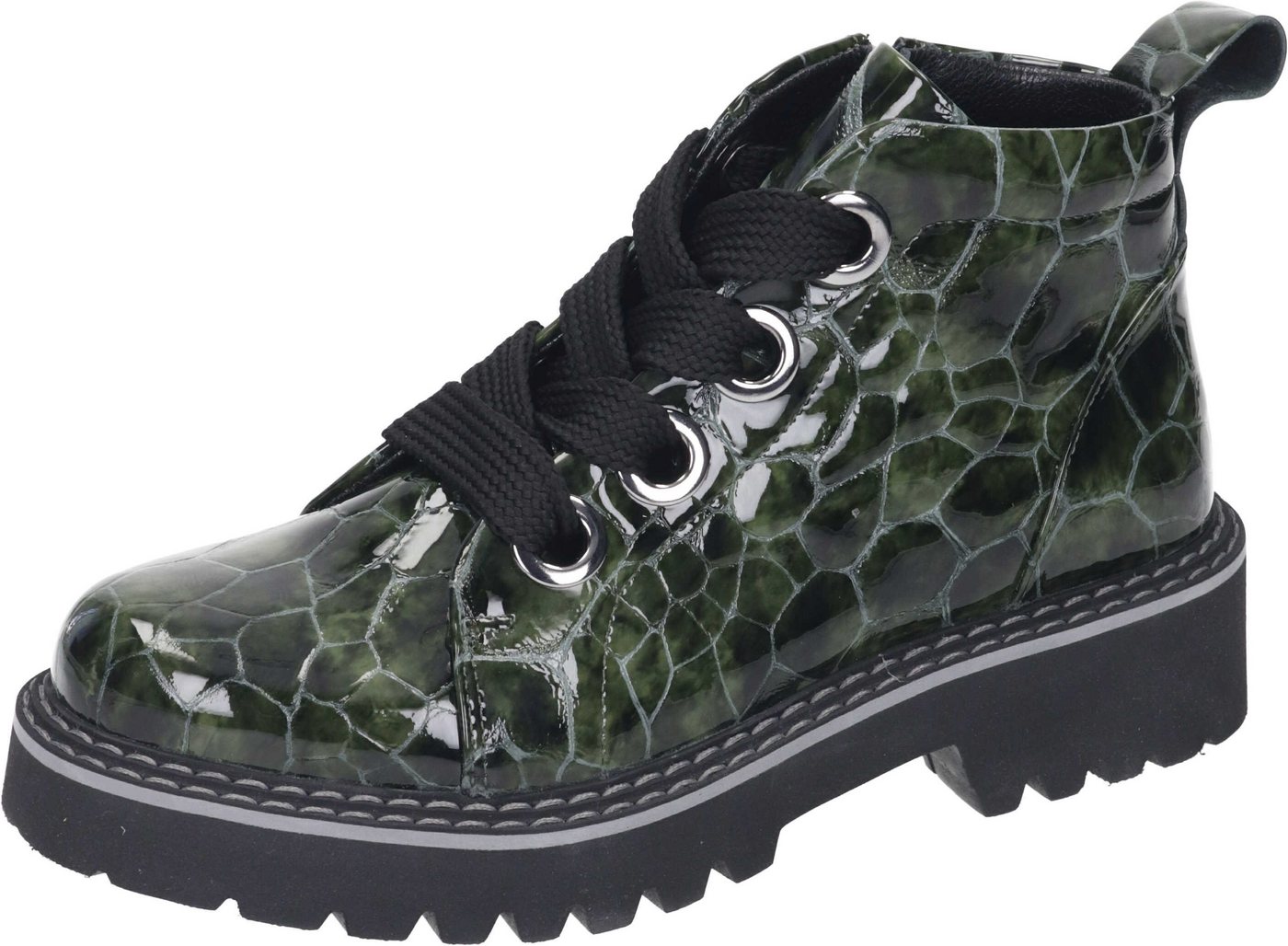 Piazza Stiefeletten Schnürstiefelette aus Lackleder von Piazza