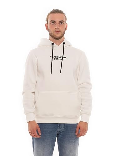 Picaldi® Hoodie Berlin | Kapuzenpullover mit Kängurutasche | Sweatjacke mit Kordelzug (L, Ecru) von Picaldi