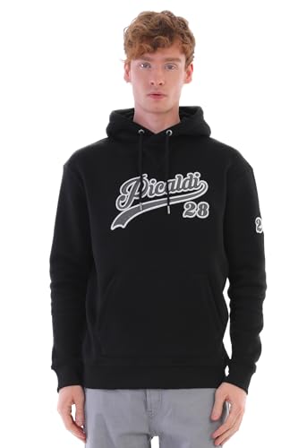 Picaldi® Hoodie Classical | Kapuzenpullover mit Kängurutasche | Pullover mit aufgesticktem Logo (L, Black) von Picaldi