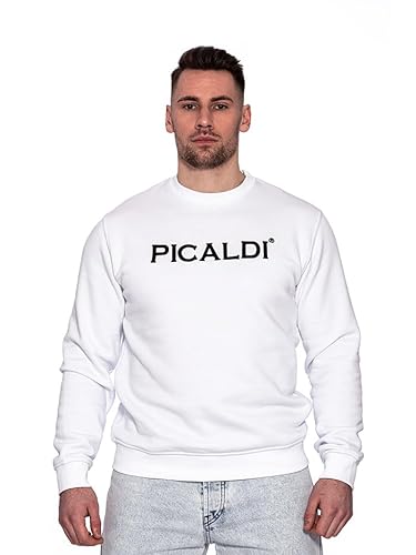 Picaldi® Sweatshirt Charlie | Streetwear Casual Pullover | Rundhalsausschnitt (S, White) von Picaldi