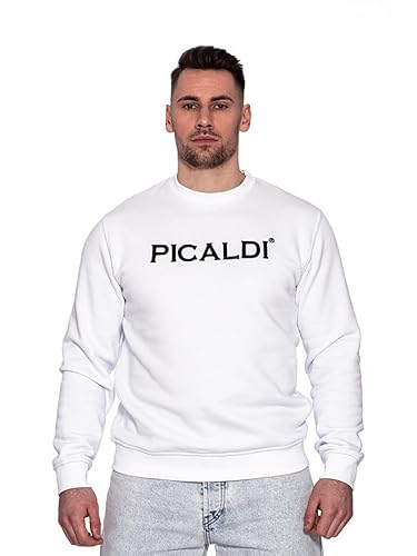 Picaldi® Sweatshirt Charlie | Streetwear Casual Pullover | Rundhalsausschnitt (XL, White) von Picaldi