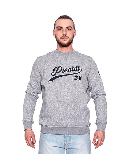 Picaldi® Sweatshirt Classical | Streetwear Sport Casual Pullover | Rundhalsausschnitt (XXL, Grey) von Picaldi