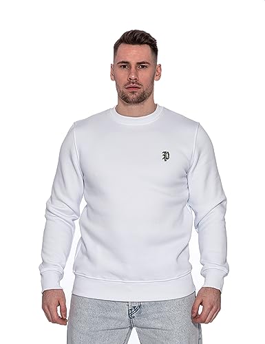 Picaldi® Sweatshirt P-Label | Streetwear Sport Casual Pullover | Rundhalsausschnitt (L, White) von Picaldi