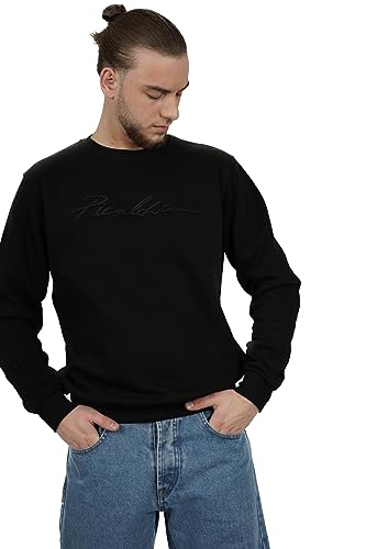 Picaldi® Sweatshirt Signature | Streetwear Sport Casual Pullover | Rundhalsausschnitt (M, Black) von Picaldi