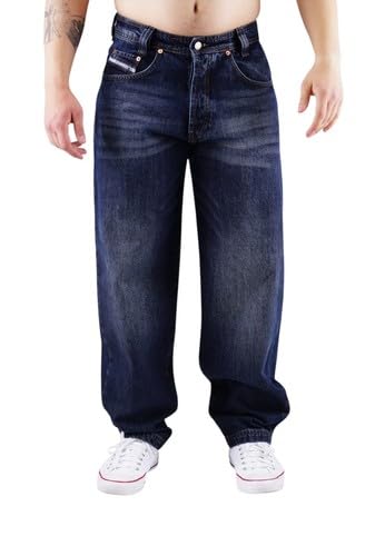 Picaldi Herren Jeans Zicco 471 Hurricane Washed Dark Blue – Relaxed Tapered Fit mit tiefem Schritt – weiter Karottenschnitt, leicht zulaufendes Bein – Denim Jeans für Streetwear, Skater, Hip-Hop Style von Picaldi