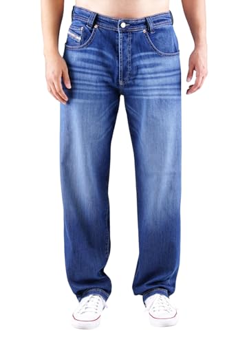 PICALDI Herren Jeans Zicco 471 Lozano Washed Indigo Blue – Relaxed Tapered Fit mit tiefem Schritt – weiter Karottenschnitt, leicht zulaufendes Bein – Denim Jeans für Streetwear, Skater, Hip-Hop Style von Picaldi