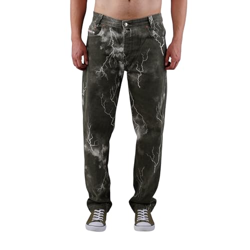 Picaldi® Zicco 472 Flash Jeans | Loose & Relaxed Fit | Karottenschnitt Hose | Lässig & Locker Geschnitten | Patterned (W31/L30, Khaki) von Picaldi