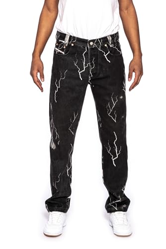 Picaldi® Zicco 472 Flash Jeans | Loose & Relaxed Fit | Karottenschnitt Hose | Lässig & Locker Geschnitten | Patterned (W34/L30, Black Night) von Picaldi