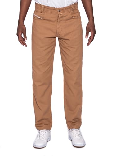 Picaldi® Zicco 472 Gabardine | Loose & Relaxed Fit | Karottenschnitt Sommerhose | Sommerstoff (W33/L30, Camel) von Picaldi