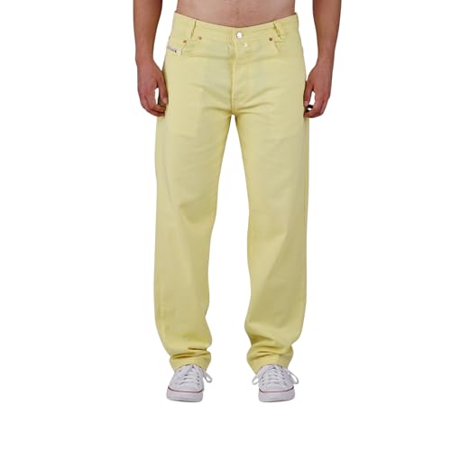 Picaldi® Zicco 472 Gabardine | Loose & Relaxed Fit | Karottenschnitt Sommerhose | Sommerstoff (W40/L32, Yellow) von Picaldi