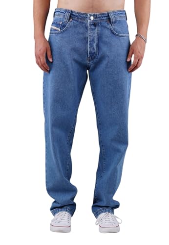 Picaldi Herren Jeans Zicco 473 Stone Indigo Blue – Tapered Fit Hose mit tiefem Schritt – Karottenschnitt, schmal zulaufendes Bein – Denim Jeans für Streetwear, Skater, Hip-Hop Style von Picaldi