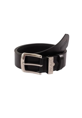 Picaldi Gürtel Leder 100 % Echtleder – Klassischer Ledergürtel mit Metallschnalle – Verschiedene Modelle – Robuster, zeitloser Style (Timeless, 90cm) von Picaldi
