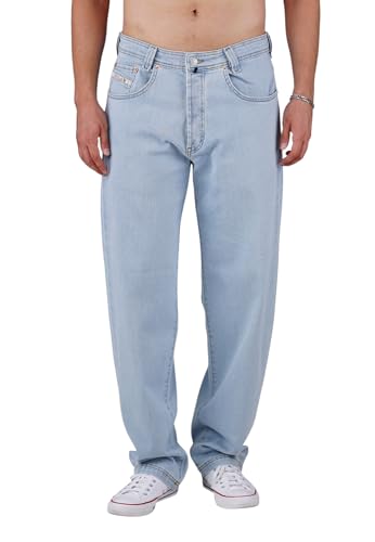Picaldi Herren Jeans Zicco 471 Palesky Washed Ice Blue – Relaxed Tapered Fit mit tiefem Schritt – weiter Karottenschnitt, leicht zulaufendes Bein – Denim Jeans für Streetwear, Skater, Hip-Hop Style von Picaldi
