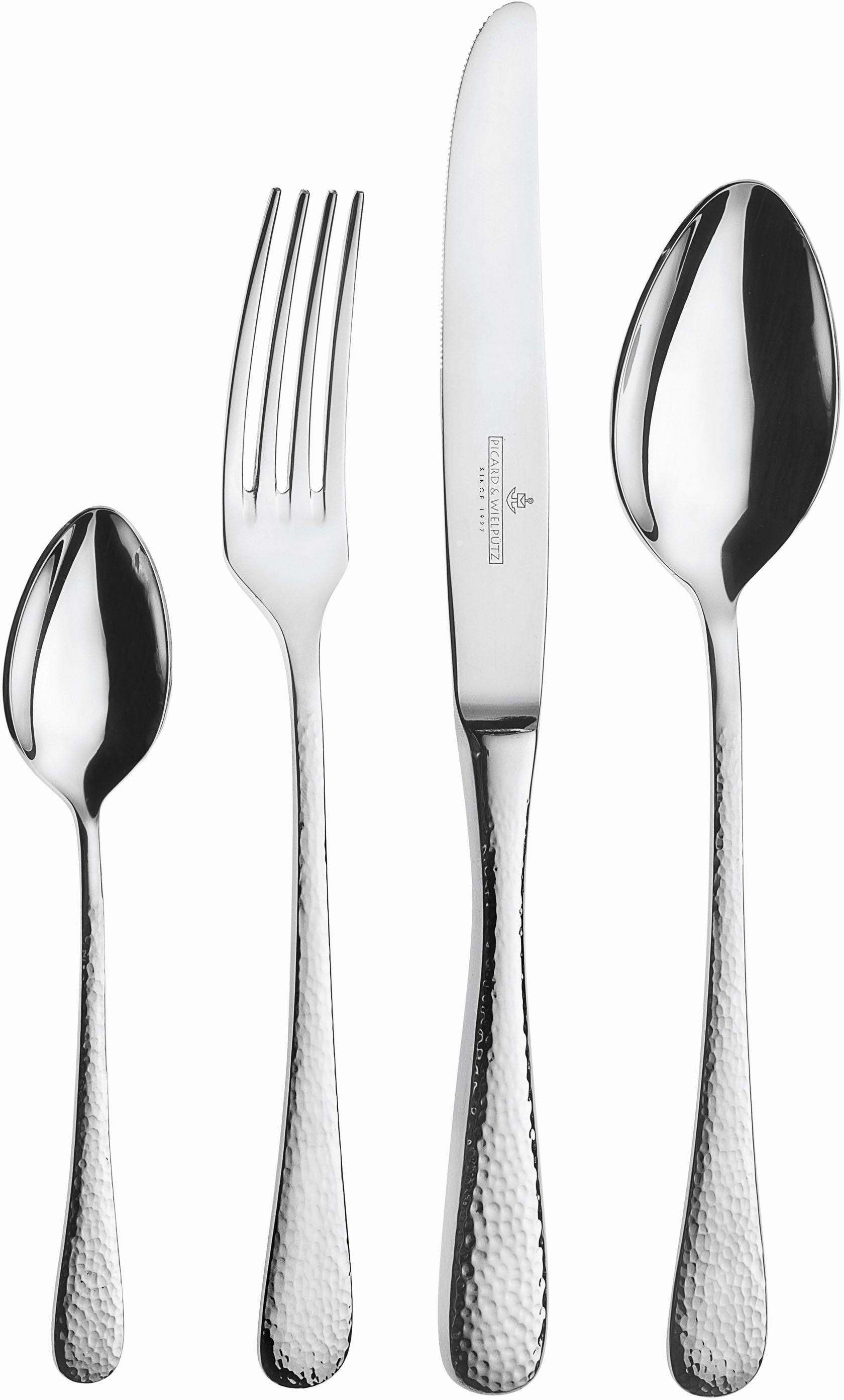 Picard & Wielpütz Solingen Besteck-Set "MIA", (Set, 30 tlg.), Hammerschlag-Optik von Picard & Wielpütz Solingen