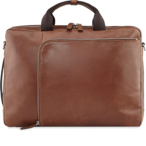 Picard, Aktentasche aus Leder, in der Farbe Cognac/Braun, aus der Serie Buddy, 450551B210 von Picard