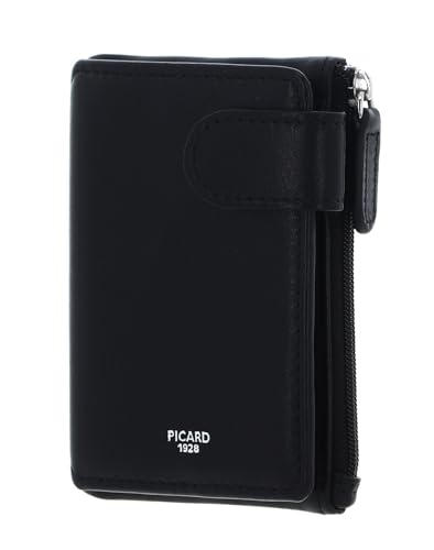 Picard Bingo Schlüsselmäppchen – Kompaktes Schlüsseletui aus hochwertigem Rindsleder, Schwarz, Maße: 7,5 x 11 x 2,5 cm, 7264342001 von Picard