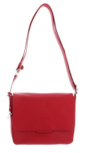 Picard Damen Handtasche Timeless 5393 aus Rindsleder mit Magnet-Druckknopf in der Farbe Rot, 20x25x7 cm, 53934F9087 von Picard