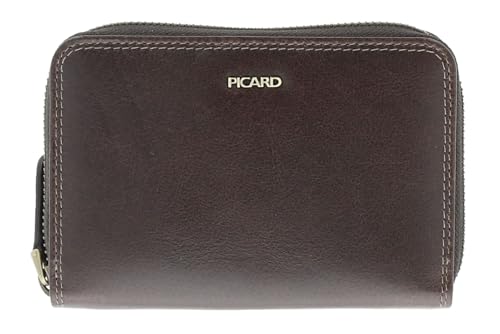 Picard Herren Geldbeutel Eternity1 mit Reißverschluss aus Wasserbüffelleder mit RFID-Schutz in der Farbe Cafe Braun, 52983Z0055 von Picard