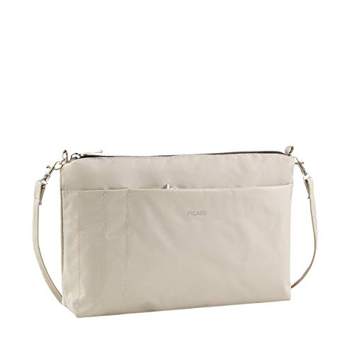 Picard Umhängetasche, Switchbag 7841, Farbe Perle/Beige, Feinnylon, 26x16x5cm, Reißverschluss, mehrere praktische Fächer, abnehmbare Schlüsselkette von Picard