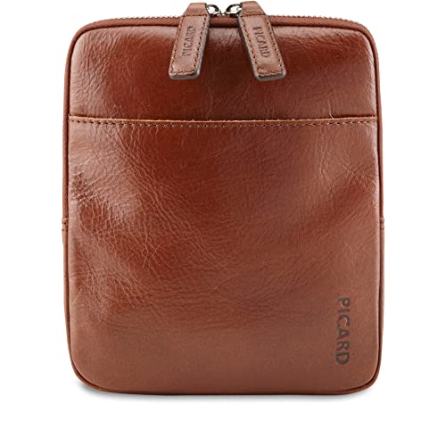 Picard Umhängetasche 1 Frontfach Buddy Leder 19 x 16 x 2 cm (H/B/T) Herren Crossover (5759), braun, 19x16x2cm von Picard