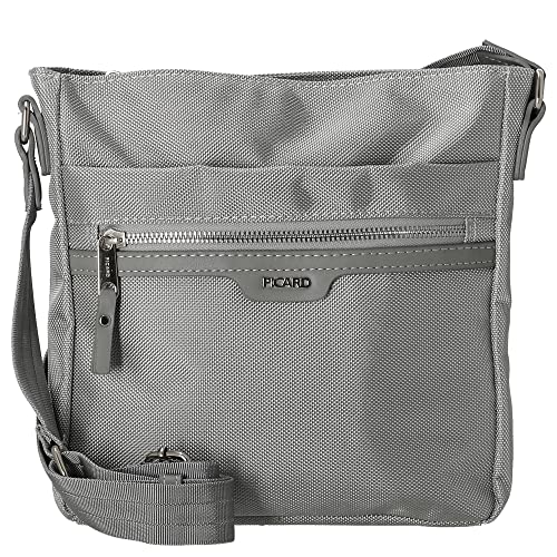 Picard Umhängetasche Adventure 3072 für Damen aus Nylon in der Farbe Silber, 24x24x5 cm, 30723V5017 von Picard