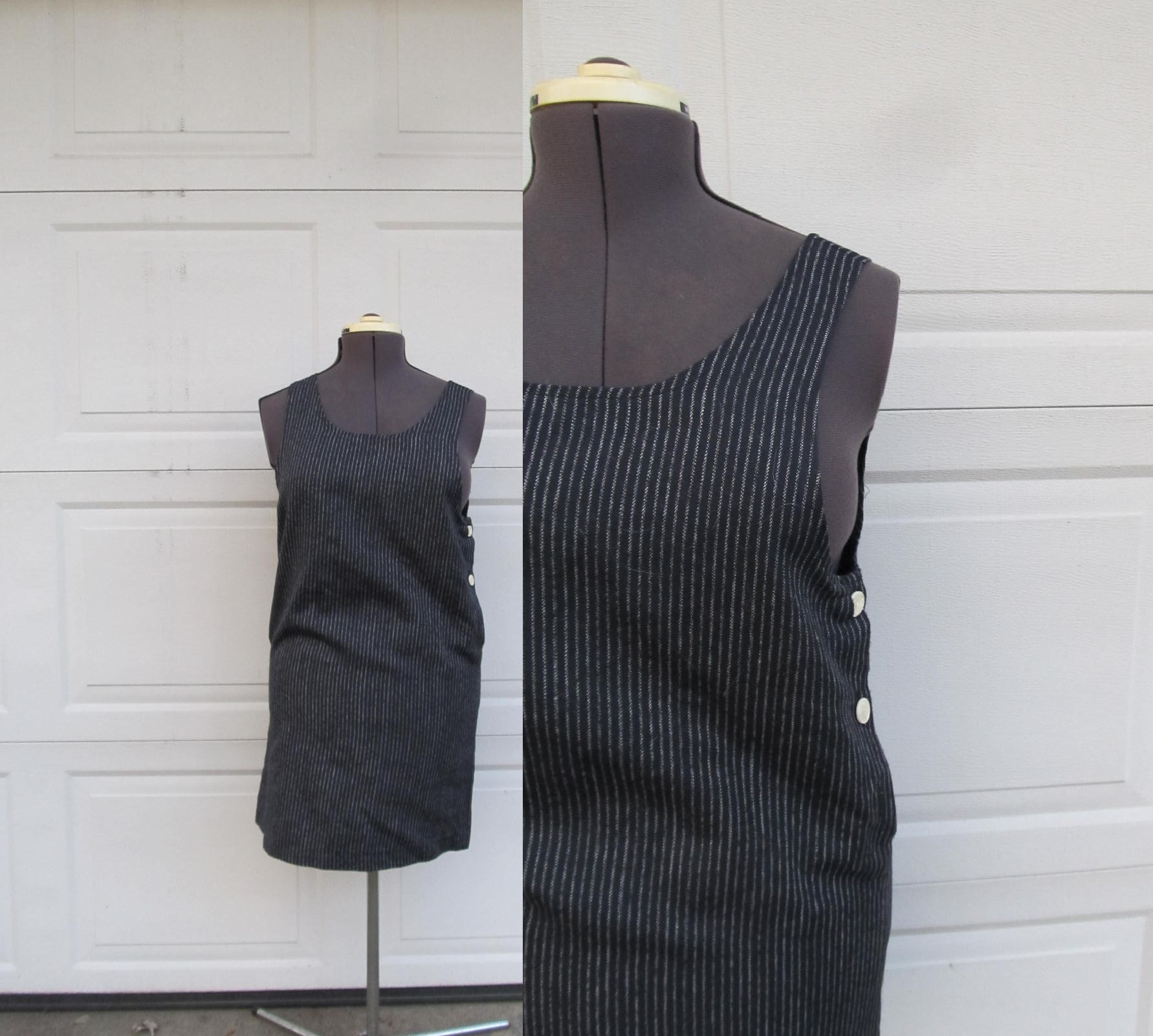 Vintage 1990Er Jahre Pullover Mit Weißen Nadelstreifen von PicassosStudio