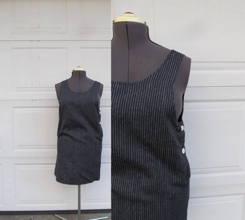 Vintage 1990Er Jahre Pullover Mit Weißen Nadelstreifen von PicassosStudio