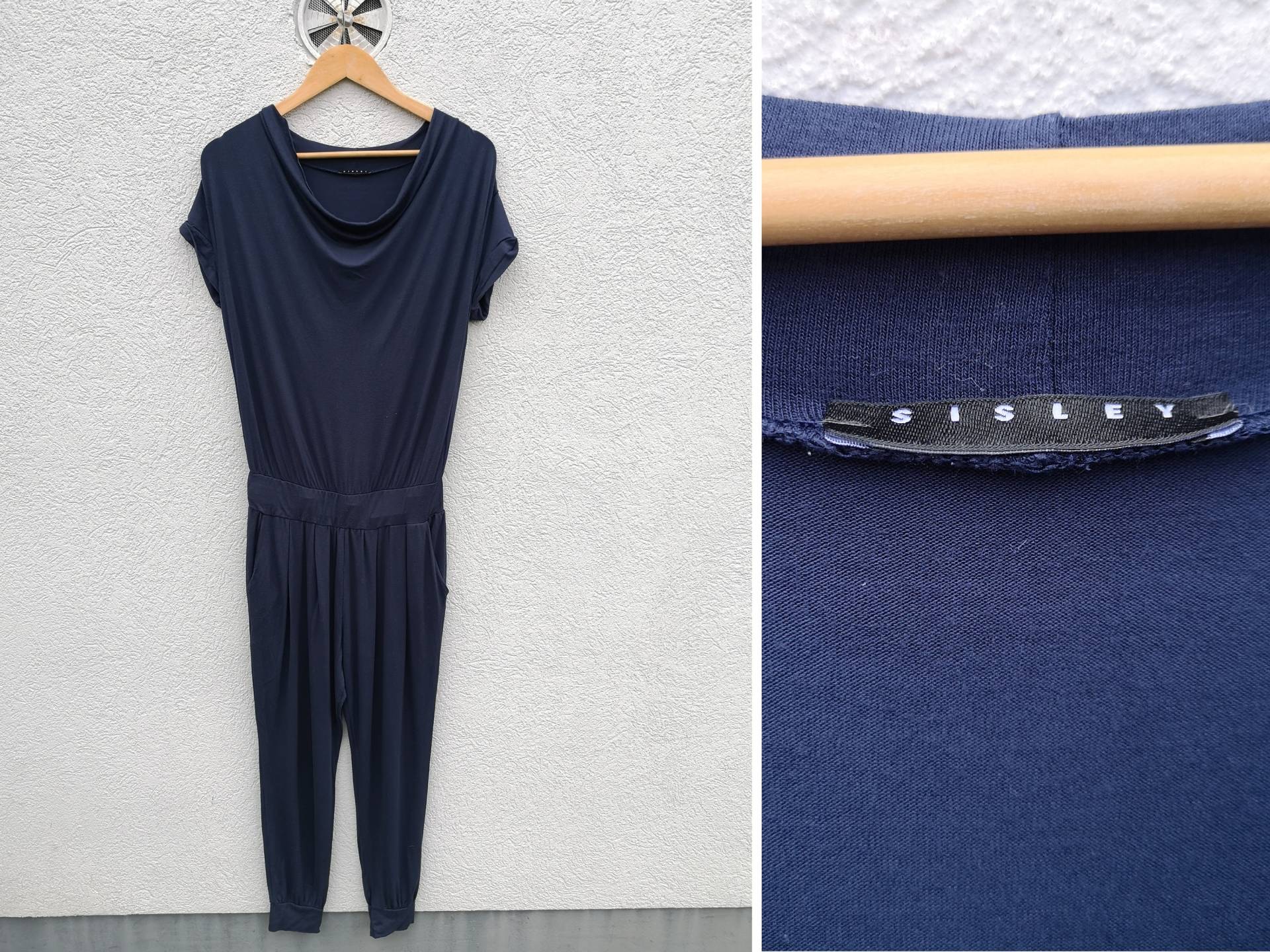 Dehnbarer Sport-strampler Größe Xs | Vintage 90Er Jahre Sisley Navy Blau Jumpsuit Trendige Damenmode von PiccobelloVintage