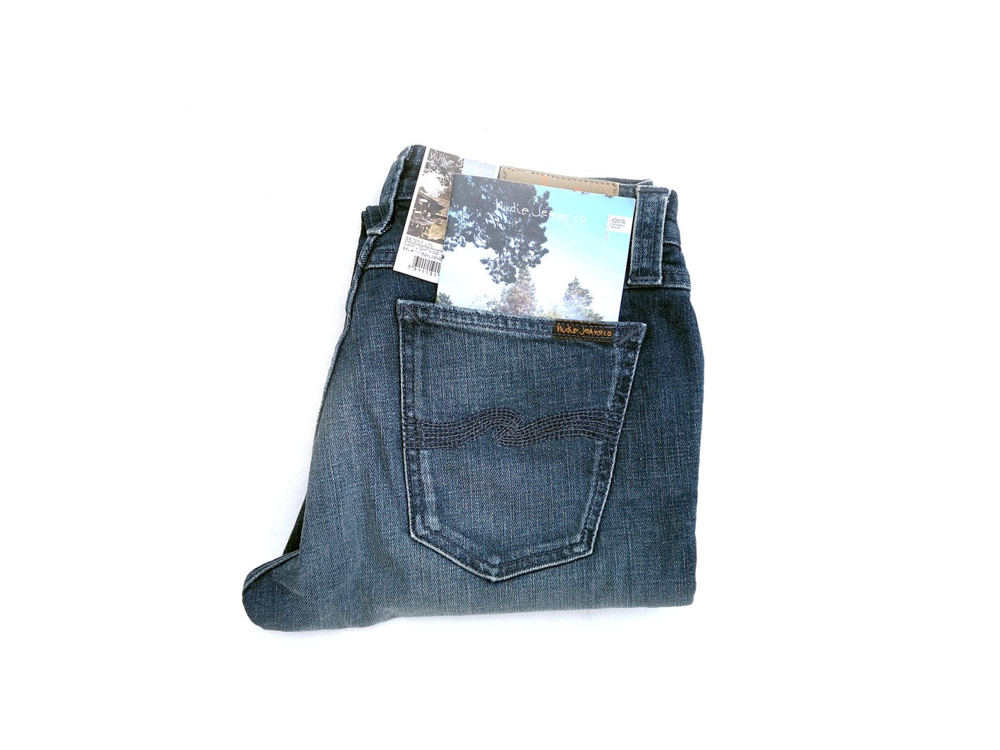 Nudie Skinny Lin Jeans Größe W29 L32 - Navyblau Blitzfarbe Herren Premium Bio-Denim Deadstock von PiccobelloVintage