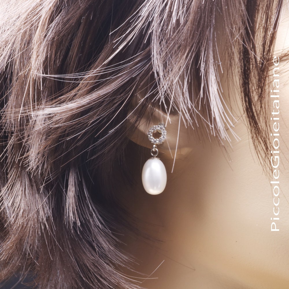 925 Silber Ohrringe, Ohrringe Mit Zirkonia, Hochzeit Handgefertigte Kleinen Kreisen von PiccoleGioieitaliane