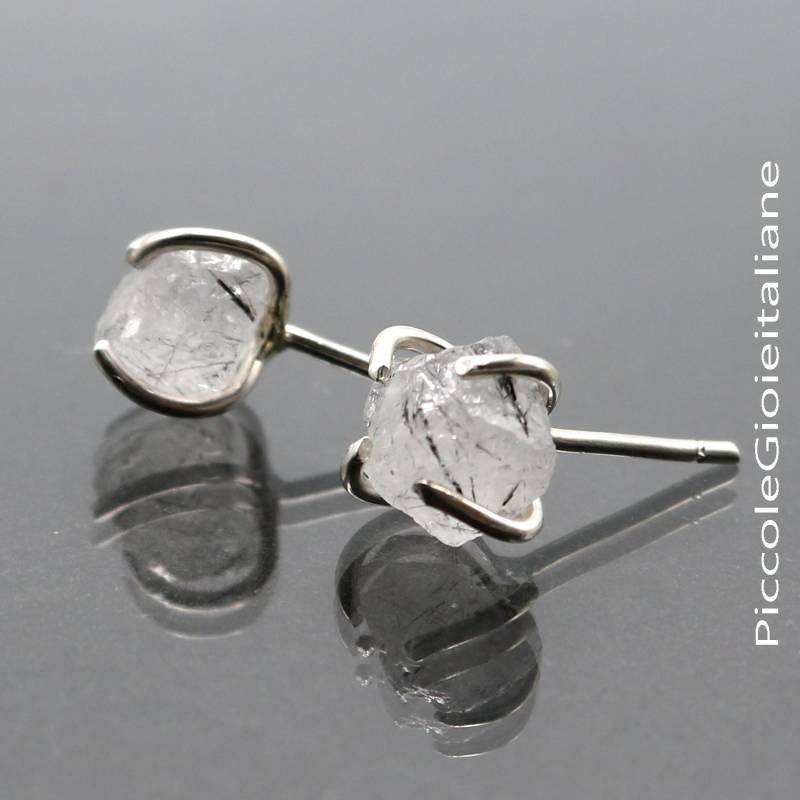 925 Silber Ohrringe, Ohrringe Rutilio Rau Grobe Rohsteine, Edelstein Edelsteine von PiccoleGioieitaliane